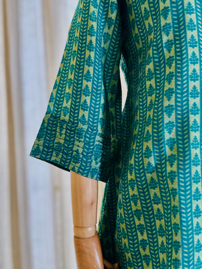 Women Green Printed Coord Set