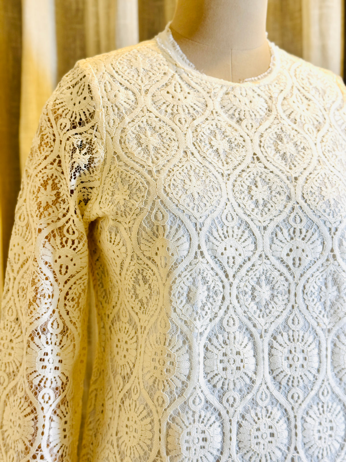 Women Off-white Lace Embroidered Maxi Dress