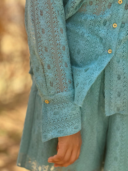 Women 100% Cotton Lace Coordinate Set