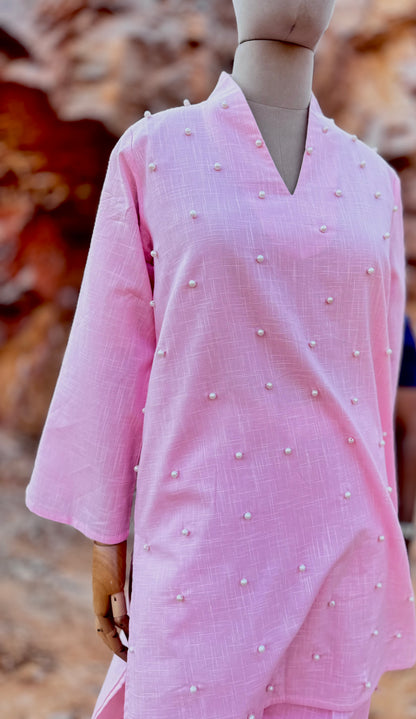 Pink Kurta set - Ziona MuL