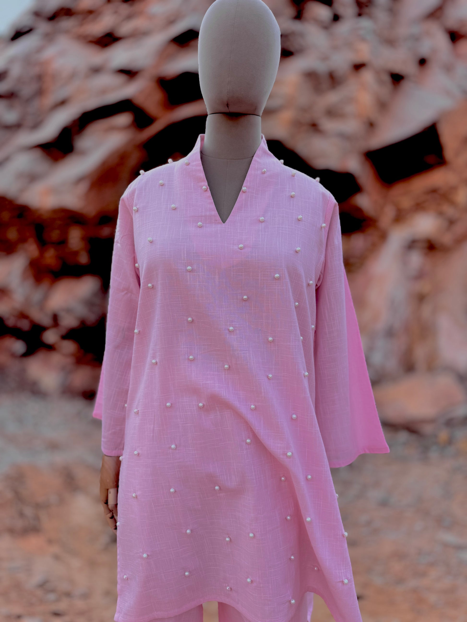 Pink Kurta set - Ziona MuL