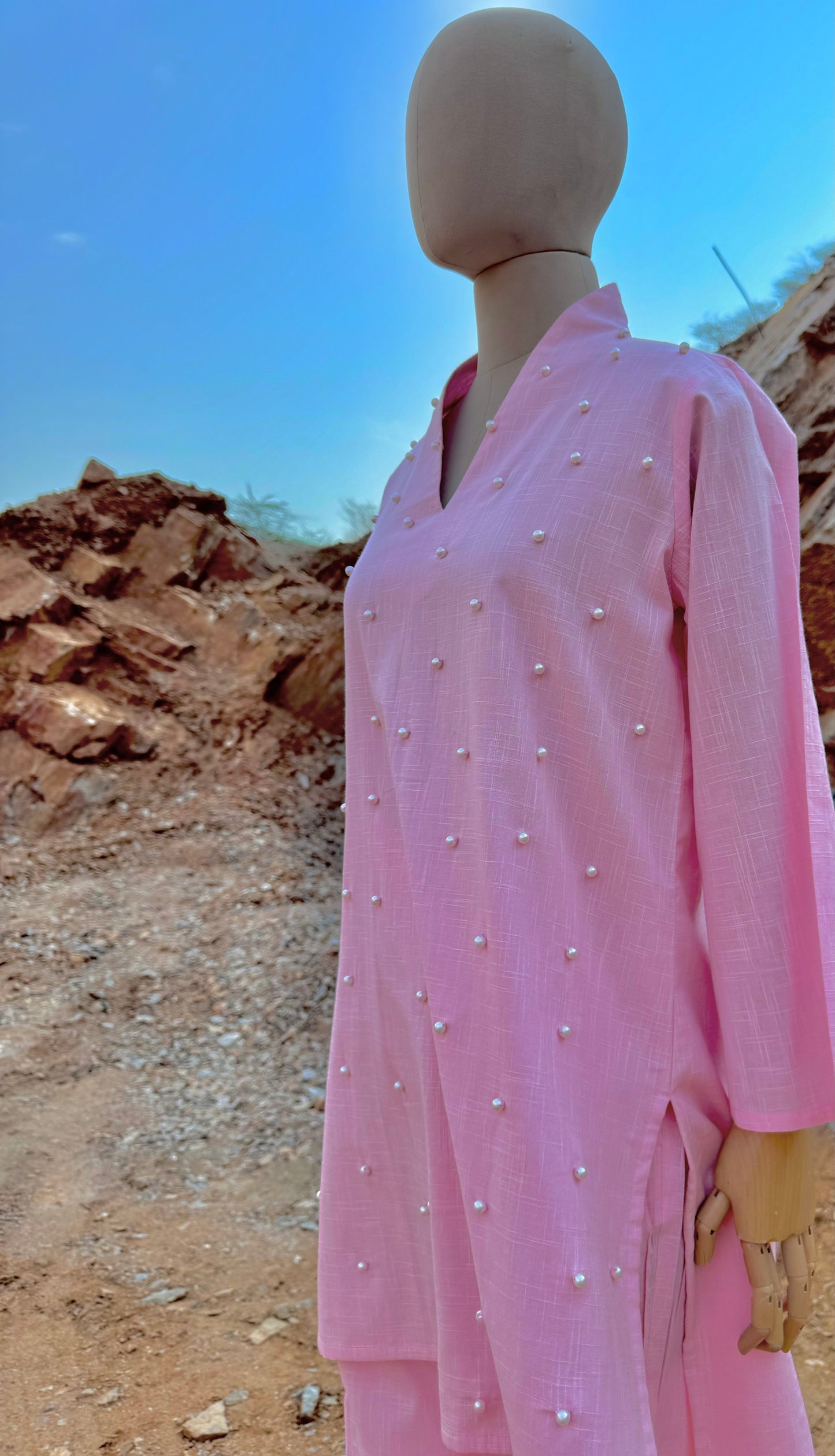 Pink Kurta set - Ziona MuL