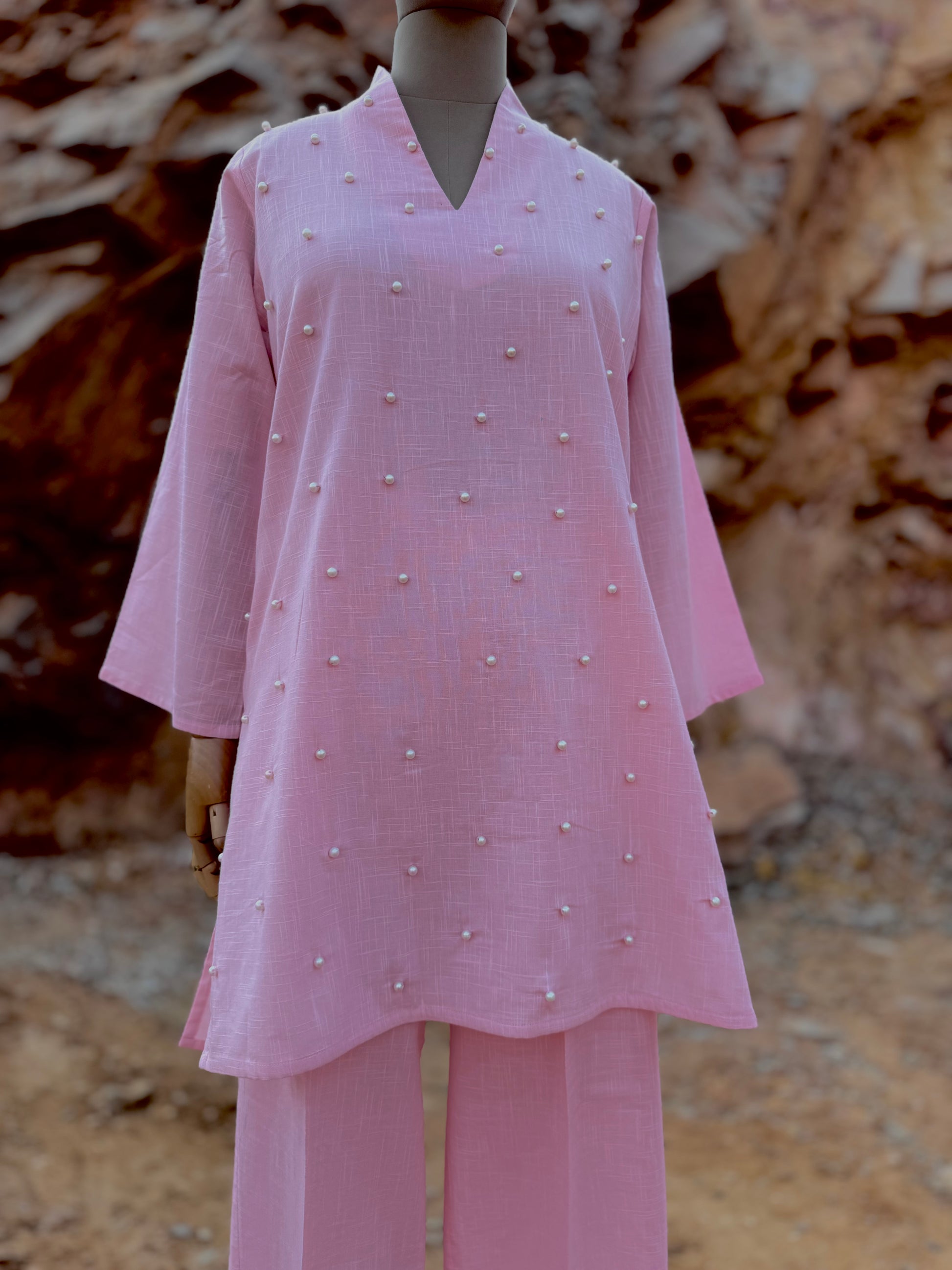 Pink Kurta set - Ziona MuL