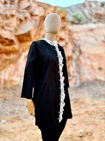 Black kurta set - Ziona MuL