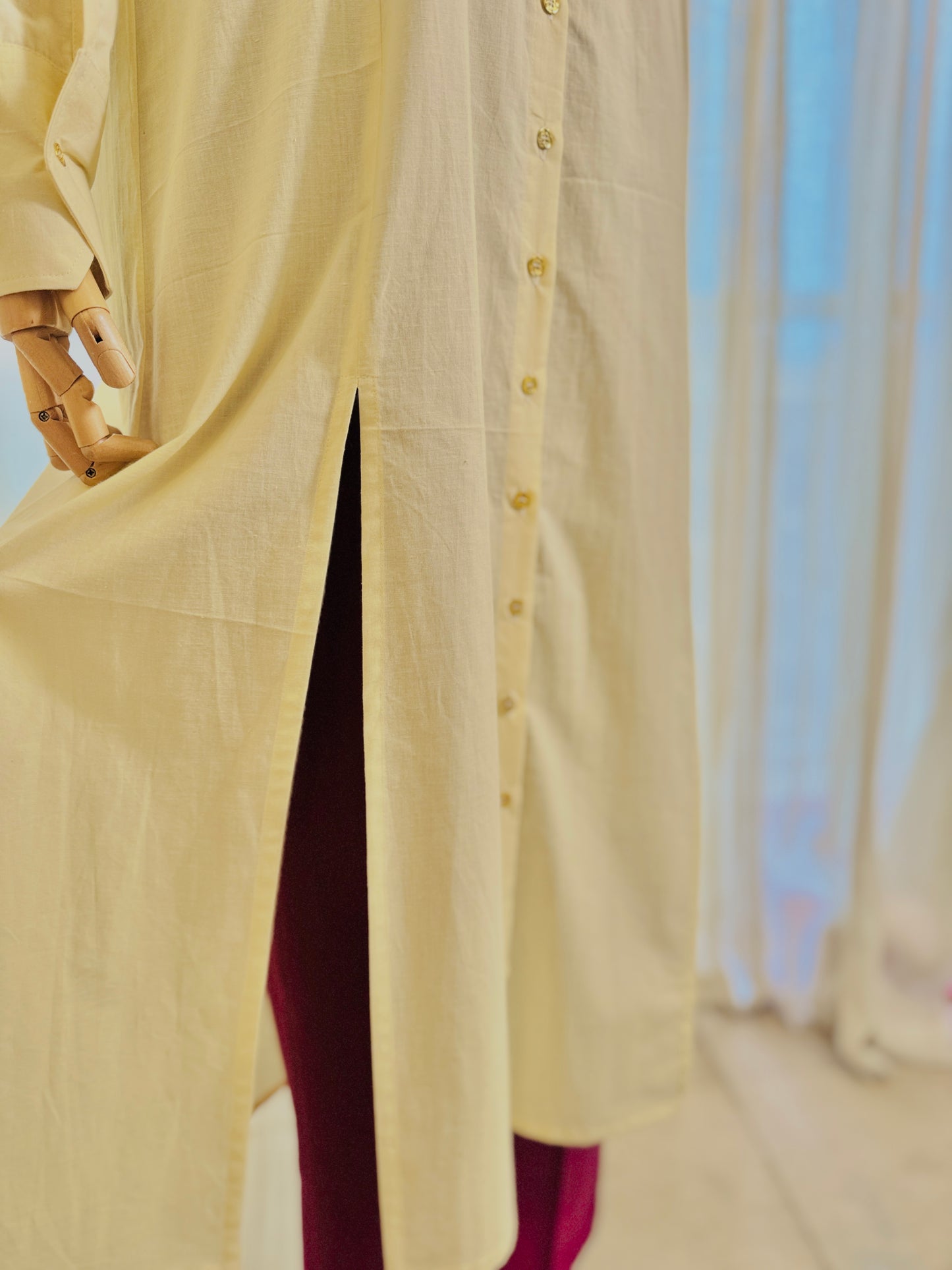 Women Yellow and Burgandy kurta set