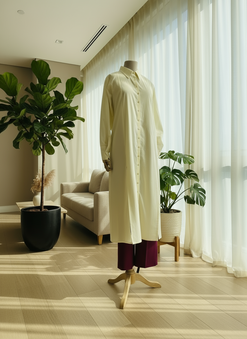 Women Yellow and Burgandy kurta set