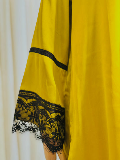 Women Green satin kurta with salwar