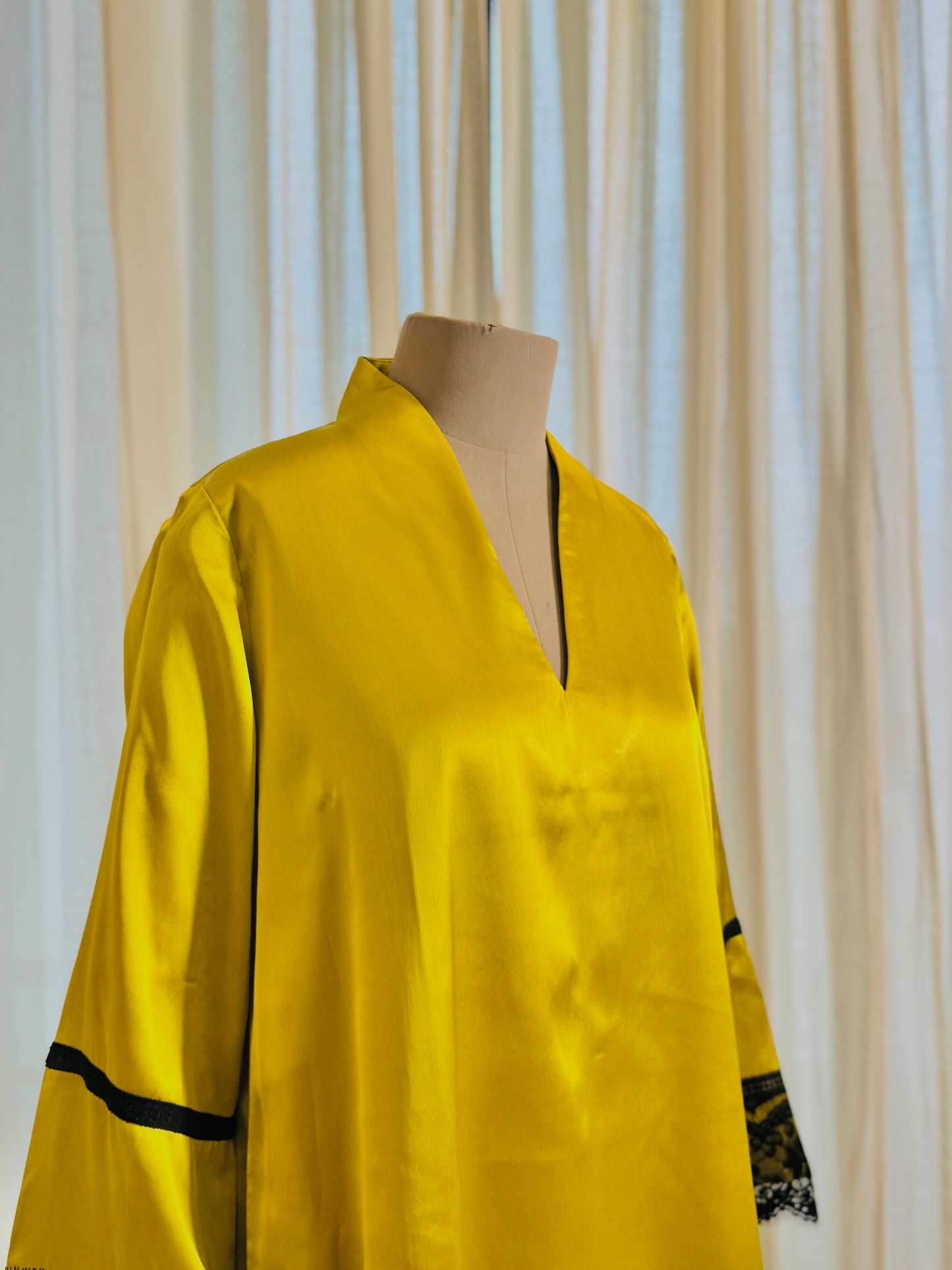 Women Green satin kurta with salwar