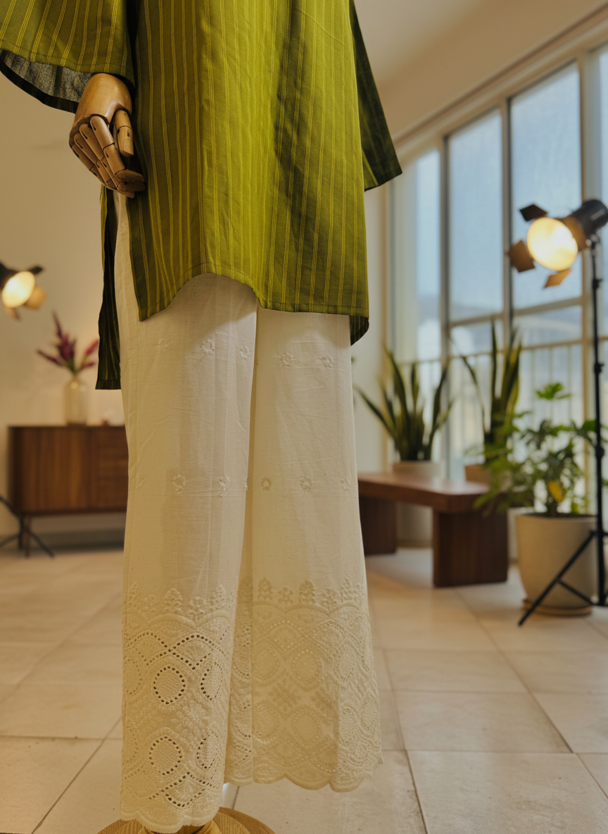 Women Green pearl coordinate set