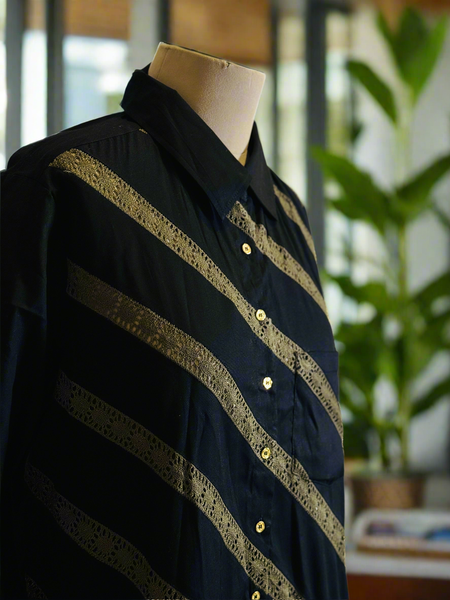 Women Black Lace Coordinate Set