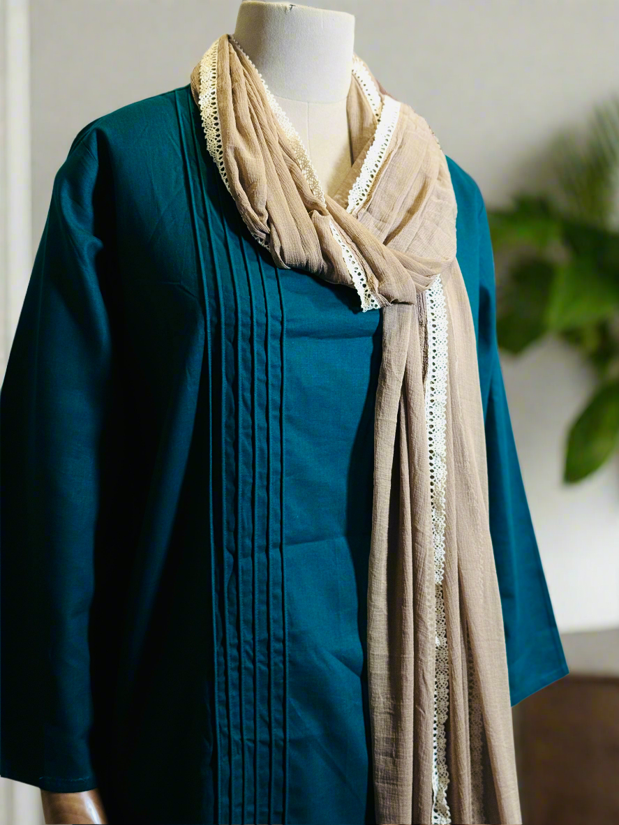 Women Green Kurta set with Dupatta