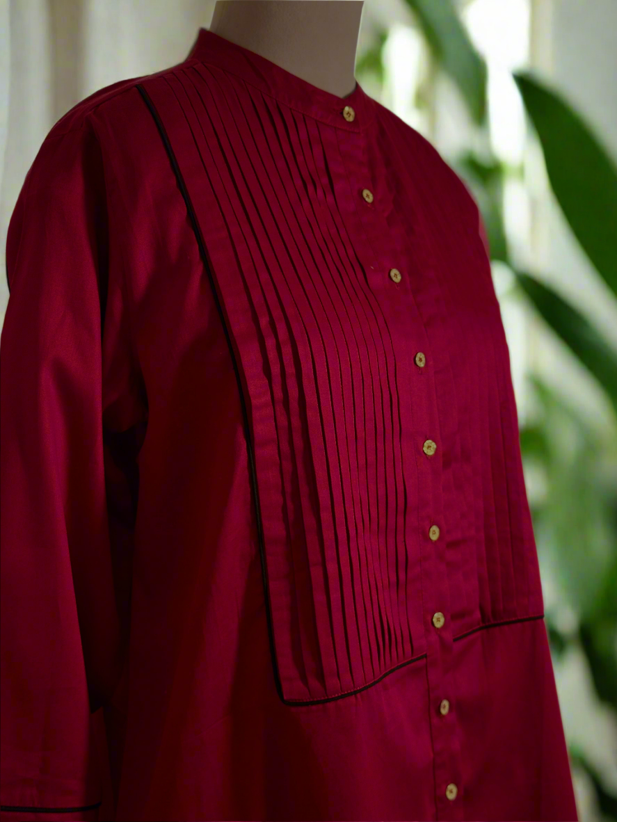 Women Maroon Coordinate Set