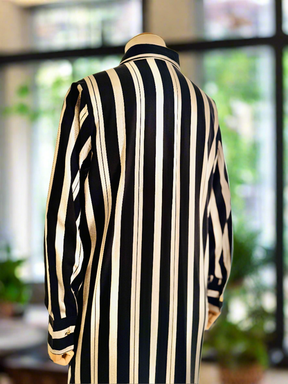 Women Black and white striped Co-ord Set