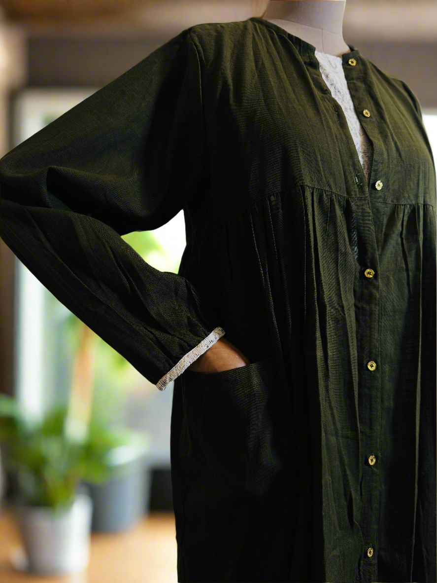 Women Olive Layerd Dress