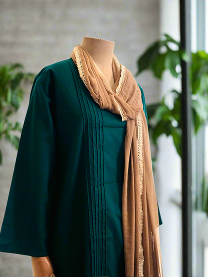 Women Green Kurta set with Dupatta
