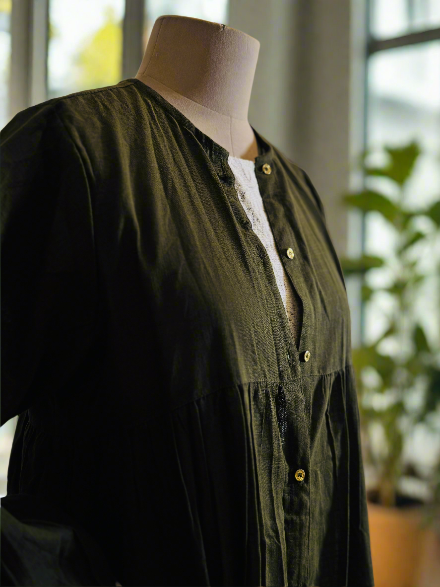 Women Olive Layerd Dress